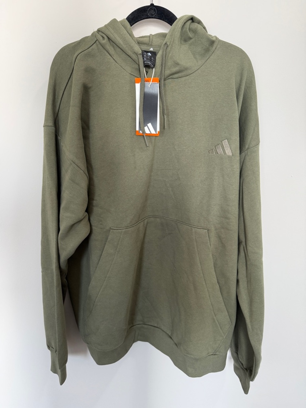 adidas Olive Hooded Pullover Sweatshirt